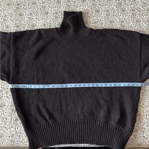 Babaa No 17 jumper in black - 100% wool turtleneck sweater